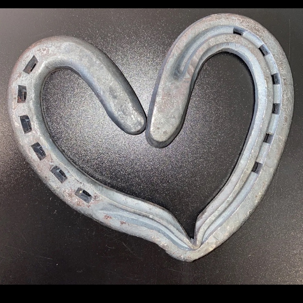 Custom Crafted Steel Horse Shoe Refurbished Western Craft Farm Boho Rustic Deco